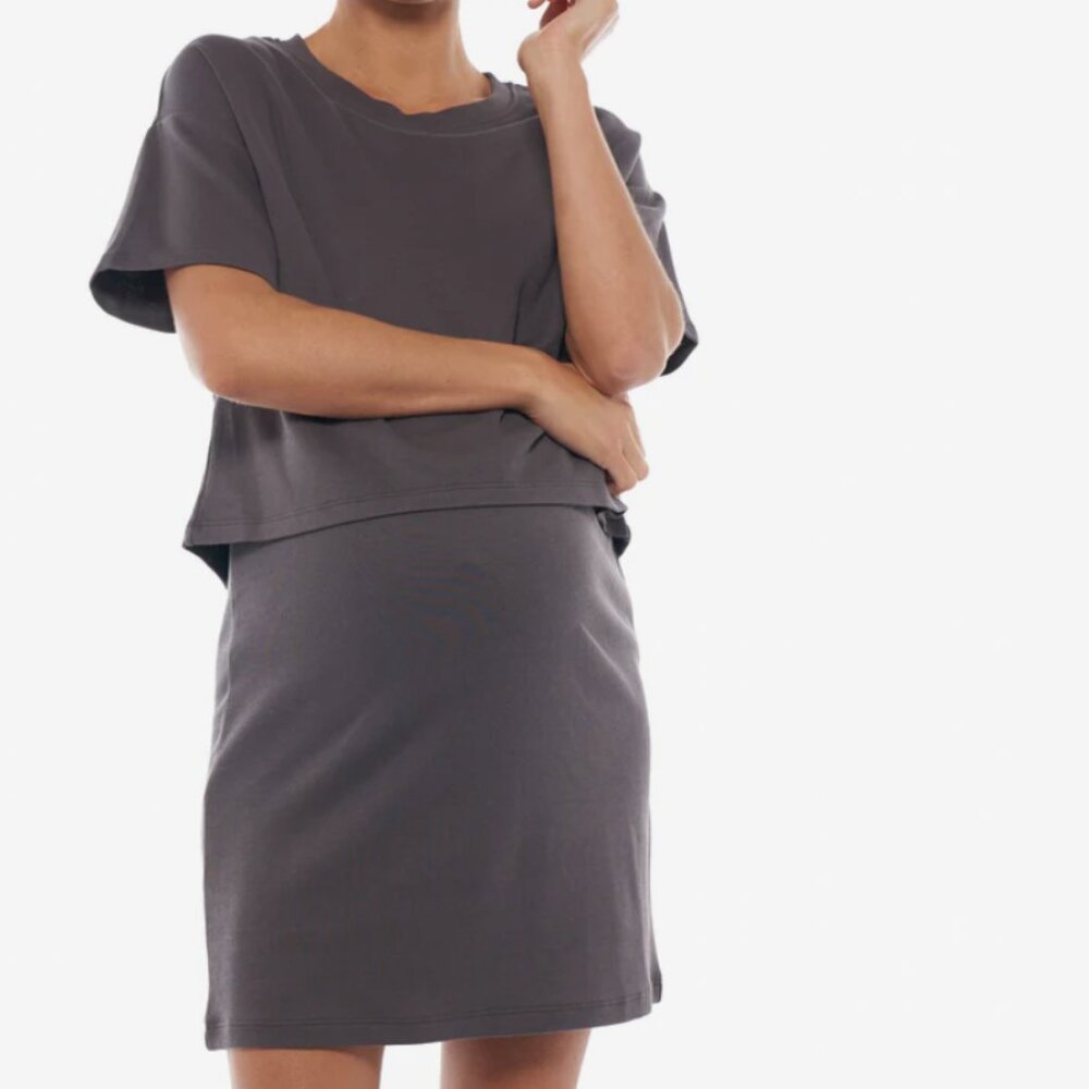 Bae - Double Time Tee Dress (M) Maternity